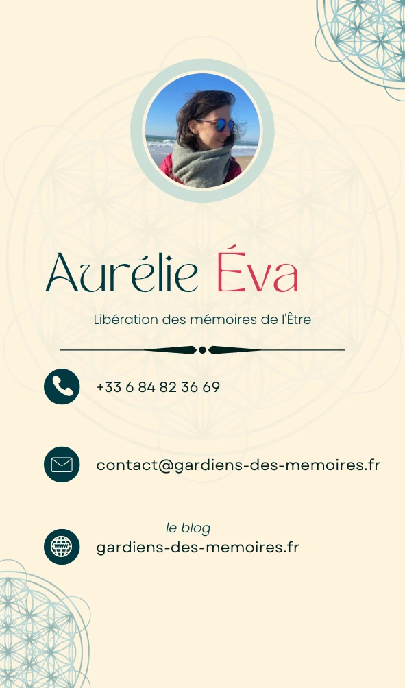 Gardiens des mémoires - carte de visite Aurélie